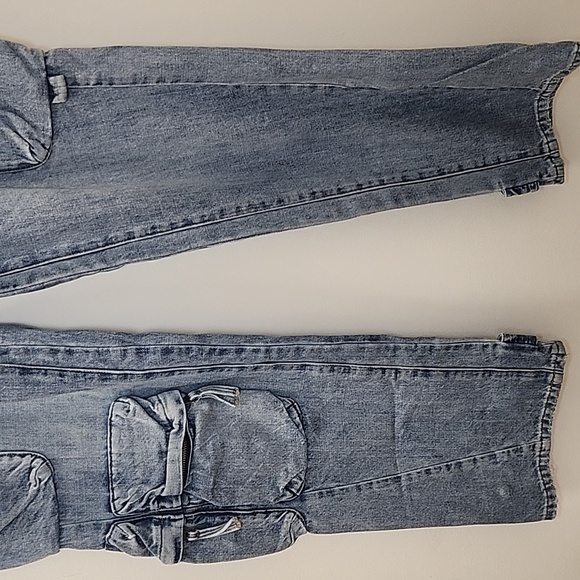 Pistola Bobbie Blue Cargo Utility Mid-Rise Straight Leg Jeans Size 26 - Picture 5 of 16